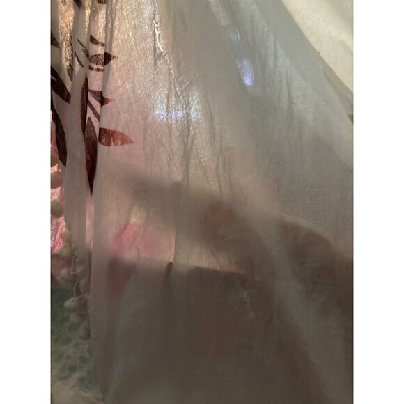 Z&L Floral Sheer Boho Butterfly Sleeve Kimono Duster Cover Up With Tassels - Picture 8 of 10